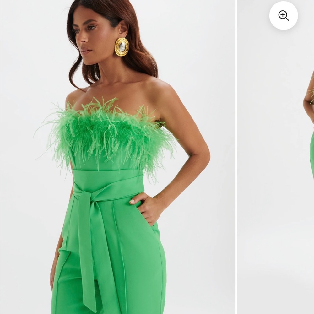 WORN ONCE  LAVISH ALICE GREEN JUMPSUIT US 0